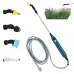2400mAh Pressure Electric Sprayer with Battery Level Indicator Garden Spray Irrigation Tool USB Rechargeablewith 3 Nozzles for Yard Plant Garden Watering
