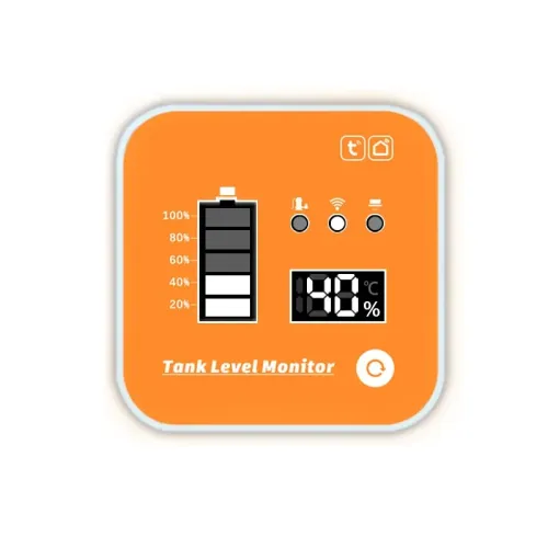 ME201R Ultrasonic Level Sensor Water Tank Monitor 0.1m-4m Measuring Range LCD Temperature Time Display Tuya SmartLife App Control -20 to 70
