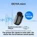 BOYA Mini Wireless Lavalier Lapel Microphone AI Intelligent Noise Cancelling Mic for iPhone Android Type-C Phone Live Broadcast Audio Video Recording Vlog