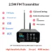 FM25TX FM Transmitter 2.5W Long Range Wireless Audio Player Bluetooth 5.3 USB Sound Card AUX Input EQ Modes MP3 WAV FLAC Support