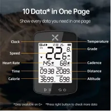 XOSG2 Plus Bicycle Computer Wireless With Bluetooth ANT+ Cycling Speedometer IPX7 Waterproof Bike Odometer Stopwatch Bike Accessories for MTB Road Cycle/City Bike