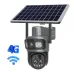 Guudgo Tri-lens Solar Camera 10X Optical Zoom WIFI 4G Wireless PTZ Color Night Vision AI Human Detection Solar Powered Waterproof Outdoor Security Camera