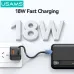 USAMS CD263 PB89 22.5W 37Wh 10000mAh Power Bank with Smart LED Display External Battery Power Supply with 1 Input & 2 Outputs Fast Charging for iPhone 17 17Pro 16 Pro Max 15 14 13 for Xiaomi 17pro for Huawei Mate XTs for OPPO for VIVO