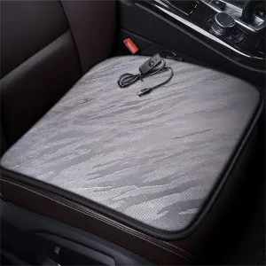 IPRee USB Car Heating Cushion Universal Home Office Chair Cushion Heated Car Seat Cushion Winter Warmer Anti slip Chair Pad Cushion