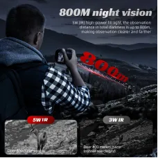 IPRee 1080P HNight Vision Monoculars With 2.0-inch Display Screen, 2000mAh Rechargeable Battery All Dark Digital 7 Levels Infrared Featuring an 800M IRange, Ideal for Camping Wildlife Observation Travel And Outdoor Activities