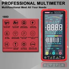 UYIGAO UA188B UA188D USB Type-C Rechargeable Smart Multimeter 6000 Counts True RMS Touchscreen NCV AC/DC Voltage Current Frequency Resistance Measurement