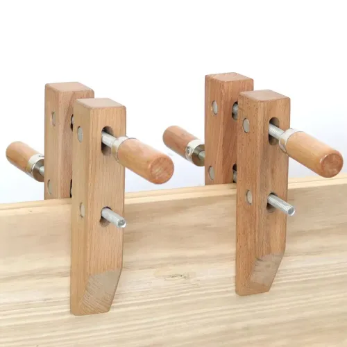 Wood Hand Screw Clamp Adjustable Wooden Handle 8/10 Inch Parallel Jaw Hardwood Construction Professional Woodworking Tool