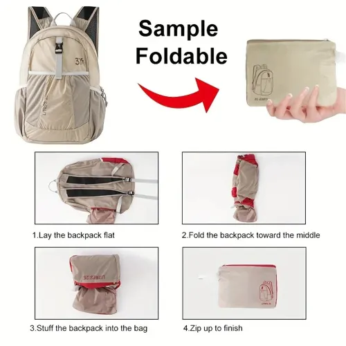 IPRee Ultralight Foldable Backpack,Waterproof Hiking Pack for Trekking Travel,Compact Long-lasting Small Bag with Adjustable Straps