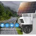 V380 4G Solar Dual-Lens Security Camera 4MP IP66 Weatherproof 12000mAh Battery Two-Way Audio PTZ Control Night Vision 4G Auto Tracking