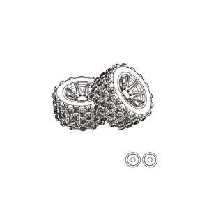 MJX 14209 14210 RC Car Tires Pair Spart Parts 14300D1 14300D2 14300E1 14300E2