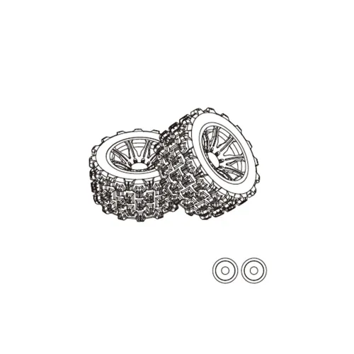 MJX 14209 14210 RC Car Tires Pair Spart Parts 14300D1 14300D2 14300E1 14300E2