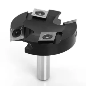 12mm 1/2 Inch Shank 4 Flutes Carbide Insert Spoilboard Surfacing Router Bit Slab Flattening Router Bit 2-1/2" 63.5mm Cutting Diameter for Woodworking Planing