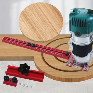 4 in 1 Router Milling Groove Bracket Cabinet Hardware Jig Aluminum Router Circle Cutting Jig Punch-Router Milling Groove Bracket