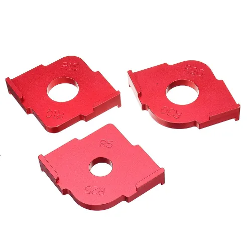 Drillpro 3 Pack Wood Panel Radius R5-R30 Quick-Jig Router Table Bits Jig Corner Template Woodworking Tool