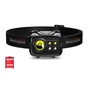 Warsun WH12 Motion Sensor Super Bright LEHeadlamp USB Rechargeable Head Torch Camping Emergency Lantern Headlight