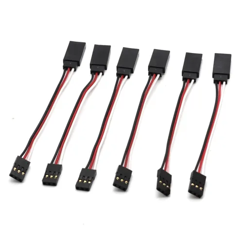 10 PCS JR Plug Male to Female Servo Extension Cable 3P 100mm 30Core for Futaba and JR Servos / RC Cars Airplanes Helicopters