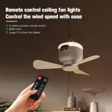 IPRee Portable Ceiling Fans 8000mAh Outdoor Camping Fan Tent Ventilator Cooler Rechargeable Electric Fan Remote Control LELighting