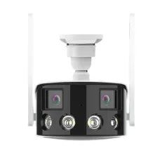 2K 4MP Dual Lens Panoramic WIFI Camera RJ-45 180 Wide Viewing Angle AI Human Detection IR Color Night Vision Two-way Audio Waterproof ICSEE Surveillance IP Camera EU Plug
