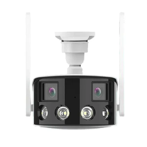 2K 4MP Dual Lens Panoramic WIFI Camera RJ-45 180 Wide Viewing Angle AI Human Detection IR Color Night Vision Two-way Audio Waterproof ICSEE Surveillance IP Camera EU Plug