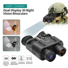 NV8000 3Night Vision Binoculars Goggles Infrared Digital Head Mount Built-in Battery Rechargeable Camping Equipment