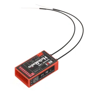 HelloRadio HR8E 2.4GHz ExpressLRS ELRS 9CH PWM RC Receiver for Fixed Wing RC Airplane Boat
