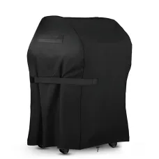 KING DO WAY BBQ Grill Cover 30x25x47'' Heavy Duty Waterproof Windproof Dust UV Resistant with Handle Straps Storage Bag Windproof Buckle and Shrink Rope for Weber Brinkmann Char-Broil Holland