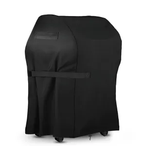 KING DO WAY BBQ Grill Cover 30x25x47'' Heavy Duty Waterproof Windproof Dust UV Resistant with Handle Straps Storage Bag Windproof Buckle and Shrink Rope for Weber Brinkmann Char-Broil Holland