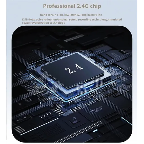 S5 Wireless Microphone Magnetic Lavalier Microphone with Charging Case 2.4G DSP Noise Cancelling Microphone 24H Battery Type-C Interface Transceiver for iPhone Android YouTube TikTok