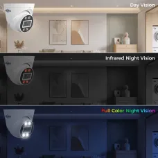 Hiseeu 4K 5MP 8MP POE IP Security Surveillance Camera H.265+ Dome CCTV ONVIF 2-Way Audio Record Face Detection Full Color Indoor for Home Surveillance Security