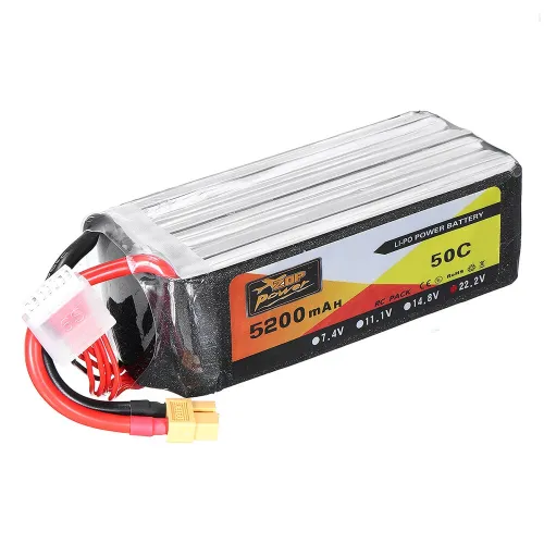 ZOP POWER 22.2V 5200mAh 50C 6S Lipo Battery With XT60 Plug For RC Models