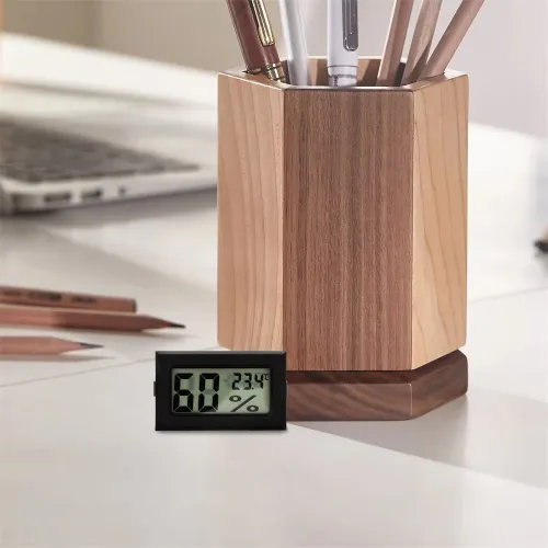 3Pcs Mini Hygrometer Thermometer Digital Temperature Humidity Monitor Compact Portable Design LCD Display Indoor Use