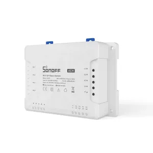 SONOFF 4CHR3 AC100-240V 50/60Hz 10A 2200W 4 Gang WiFi DIY Smart Switch Inching Self-Locking Interlock 3 Working Mode APP Remote Control Switch Works with Alexa and Google Home