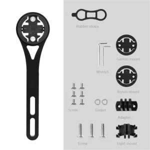 LAOTIBicycle Computer Holder Aluminum Alloy Bike Sports Camera Speedometer Mount for MTB Integrated Handlebar