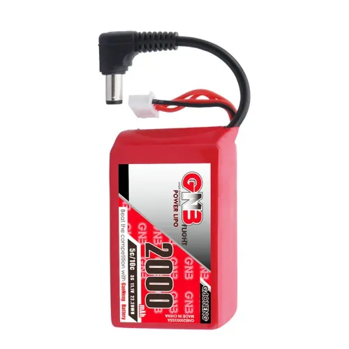 Gaoneng GNB 11.1V 2000mAh 5/10C 3S LiPo Battery DC5.5 Plug for Fatshark DJI FPV Goggles