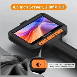 4.3'' IPS Screen Industrial Handheld HD 1080P 8mm Endoscope 8 LEDs IP67 Waterproof Auto Repair Plumbing Maintenance Appliance Inspection T42-AV