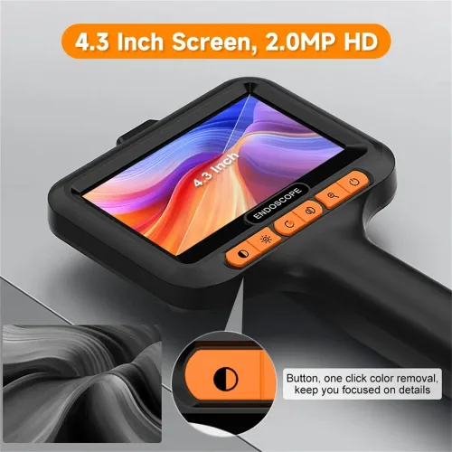 4.3'' IPS Screen Industrial Handheld HD 1080P 8mm Endoscope 8 LEDs IP67 Waterproof Auto Repair Plumbing Maintenance Appliance Inspection T42-AV