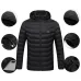 TENGOO HJ-15 Uniex Heated Jacket - 15 Heating Zones, USB Charging, Smart Thermal Warm Jacket, Motorcycle Heated Hooded Coat Outdoor Sportswear