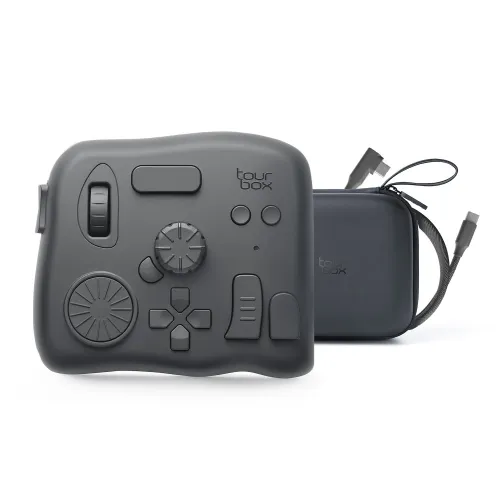 TourBox Elite Upgraded Bluetooth Controller for Photo Video Editing Color Grading Ilustration for Adobe Photoshop Lightroom Premiere Illustrator for Davinci Resolve After Effects Final Cut Pro Keyboard