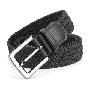 ENNIMen Casual Knitted Belt Woven Canvas Elastic Breathable Design Belts