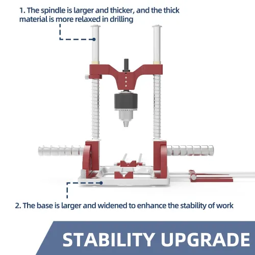 ENJOYWOOD Upgraded Version Precision Woodworking Multi-Angle Drill Guide Hole Punch Locator Adjustable Drilling Height Hole Opener for DIY Bench Furniture Position Hand Tools