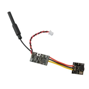 LST S4 FPV Camera VTX Combo 5.8G 25mW Smart Transmitter 600TVL Low Latency Camera Real Time OSD Sync Plug and Play AIO for Racing Drones Crystal Clear HD Feed Zero Interference