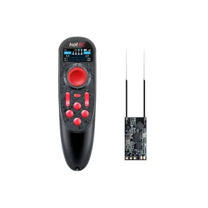 HOTRC DS650 2.4GHz 6CH FHSS Transmitter Color Display Built-in 3.7V 1500mAh Battery Radio Controller With Receiver for RC Car Boat Vehicle Models