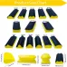 16 PCS Handheld Hand Sanding Blocks Set Hook and Loop Interchangeable Design for Diverse Applications Perfect for DIY Enthusiasts