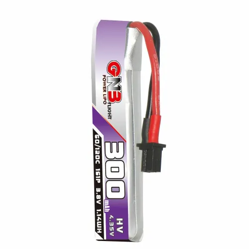 6Pcs Gaoneng 3.8V 300mAh 60C 1S LiHV Battery A30 Plug With Adapter Cable for BetaFPV Meteor65 Pro ELRS