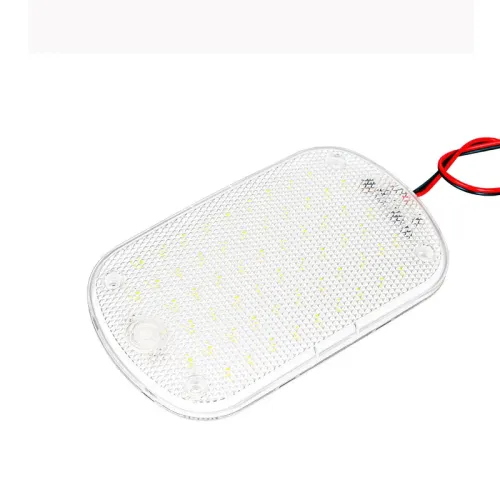 60LED Car Interior Light Bright Transparent Shell Cargo Lighting Cabin Lamp for 12-85V Car Trucks RVs