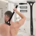Adjustable Foldable Long Handle Triple-blade Back Hair Shaver Ergonomic Design Waterproof Easy to Use Razor Whole Body Hair Removal
