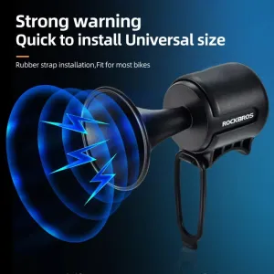 ROCKBROEH-2PLU120dB Electronic Bicycle Bell Ring High Sound IPX4 Waterproof Horn Cycling Safety USB Charging Mini Bike Alarm Warning Bell for Road Mountain Electric Kids Bike