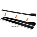 69" - 73" Adjustable Car Front Bumper Lip Spoiler Body Kits Universal + 86.6"/ 2M Car Side Skirt Extension Rocker Panel Body Kit + 18.89" Auto Rear Lip + Adjustable 8-11" Splitter Rods