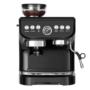 US Direct AC-517E 15Bar 1100W 110V Espresso Coffee Makers With Grinder Machine Electric Commercial Coffee Makers Machine For Household, Hotel