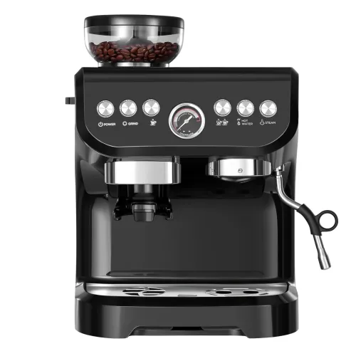 US Direct AC-517E 15Bar 1100W 110V Espresso Coffee Makers With Grinder Machine Electric Commercial Coffee Makers Machine For Household, Hotel